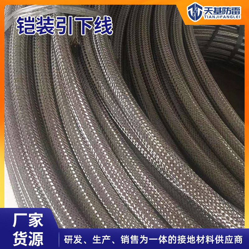 批发销售铠装式柔性石墨引下线 防雷铠装式柔性石墨引下线