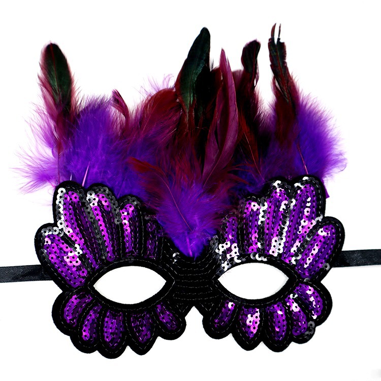 Carnaval europeo y americano Mardi Gras máscaras doradas morada-verde - sequela máscaras de fiesta bar transfronterizas