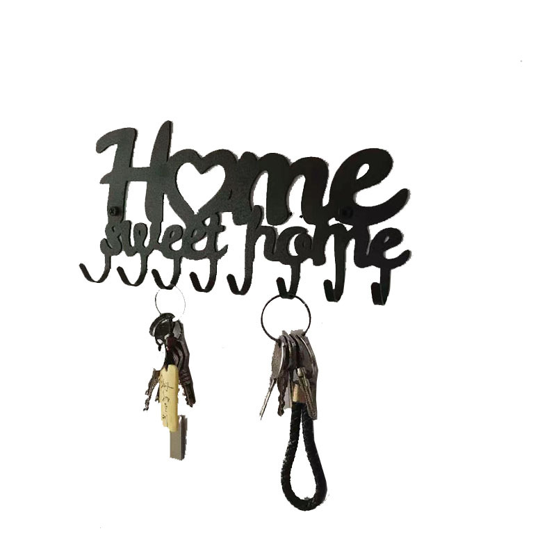 Venta caliente transfronteriza gancho clave de metal estante de la toalla fila gancho sin golpe gancho de la llave del hogar ventas directas