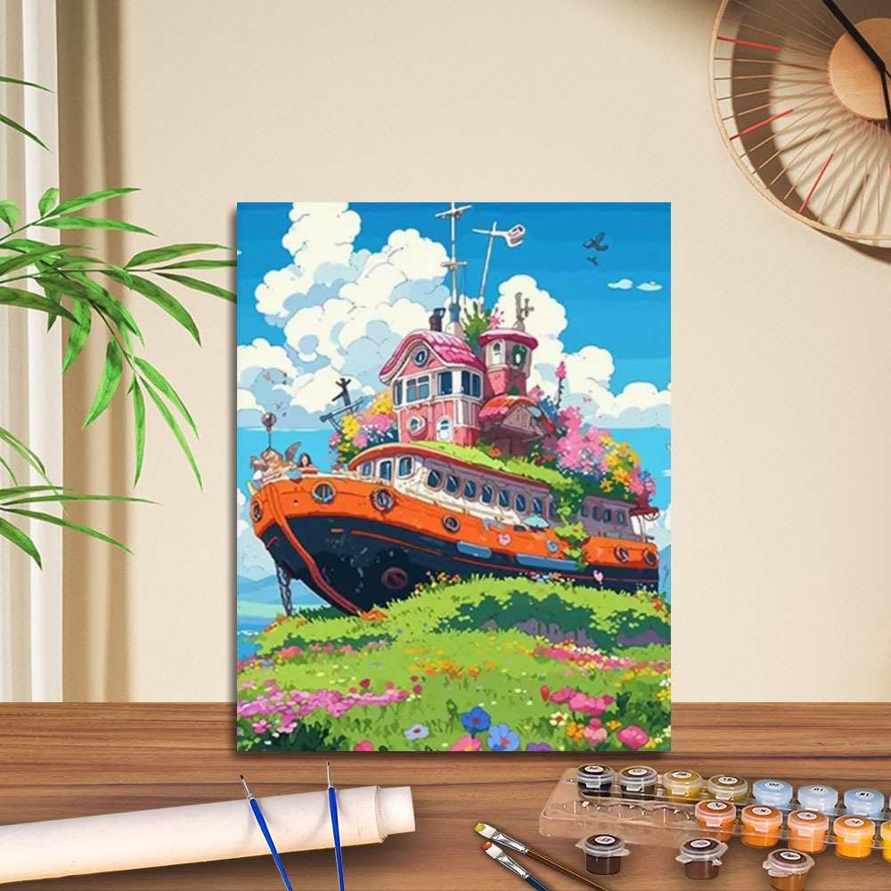 Transfronterizo jitdiy agente de pintura al óleo digital fabricantes al por mayor artesanal amazon pintura al óleo decorativa barraca de relleno