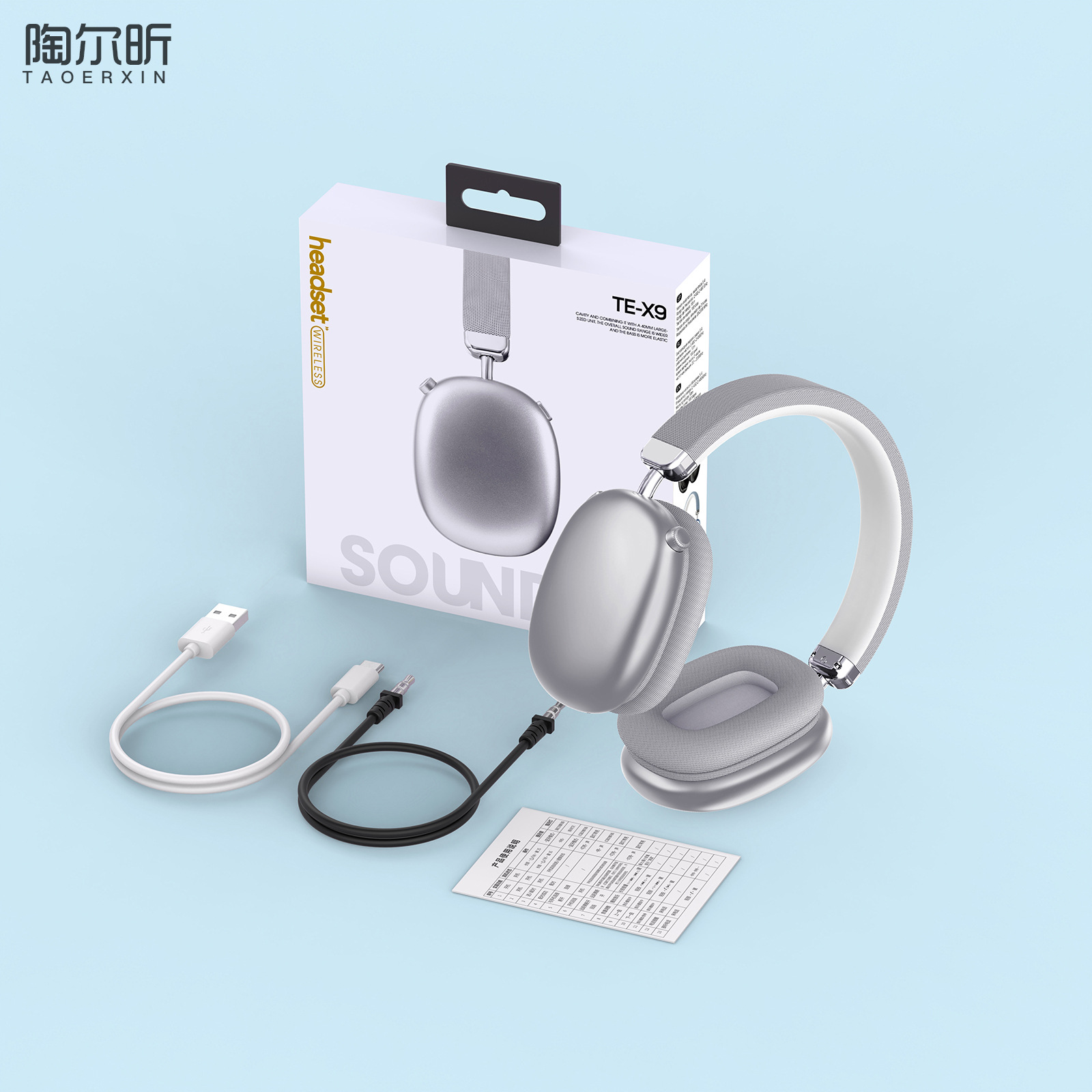 Nuevos auriculares inalámbricos Bluetooth montados en la cabeza, livianos y fáciles de transportar, deportes, correr, auriculares Bluetooth, procesamiento