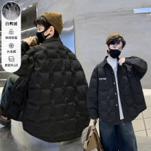 儿童装男童冬装羽绒服2024新款中大童冬季加厚男孩洋气轻薄棉服潮