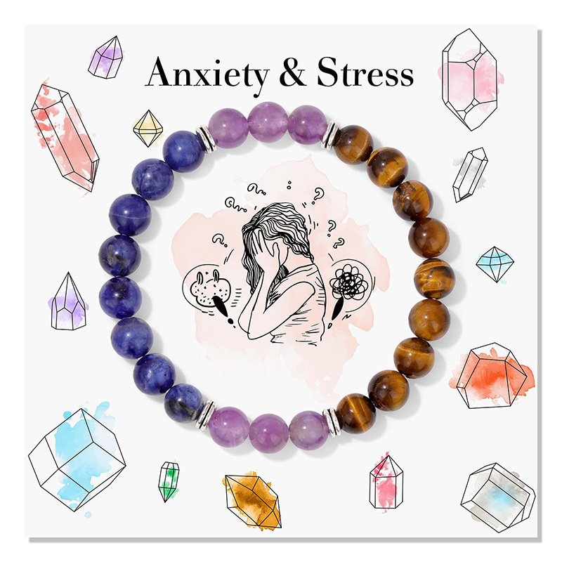 Amazon Hot Amethyst Tiger Eye Stone Bracelet 8mm Blue Stone Yoga Bracelet Anxiety Stress Amazon Hot Amethyst Tiger Eye Stone Bracelet 8mm Blue Stone Yoga Bracelet Anxiety Stress