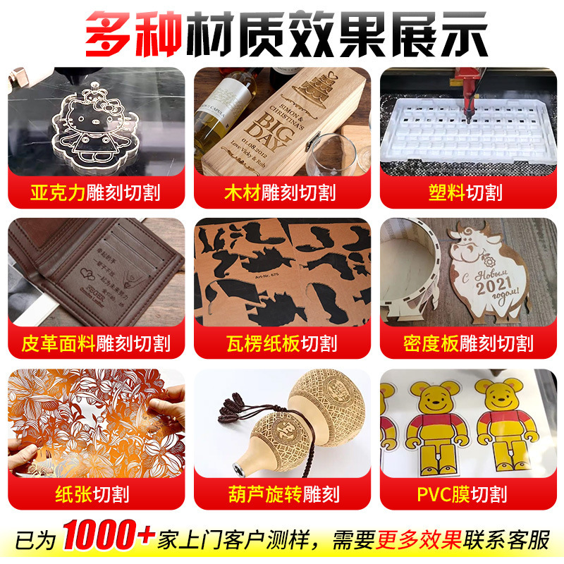 激光雕刻机小型全自动树叶亚克力木板塑料皮革二氧化碳激光切割机|undefined