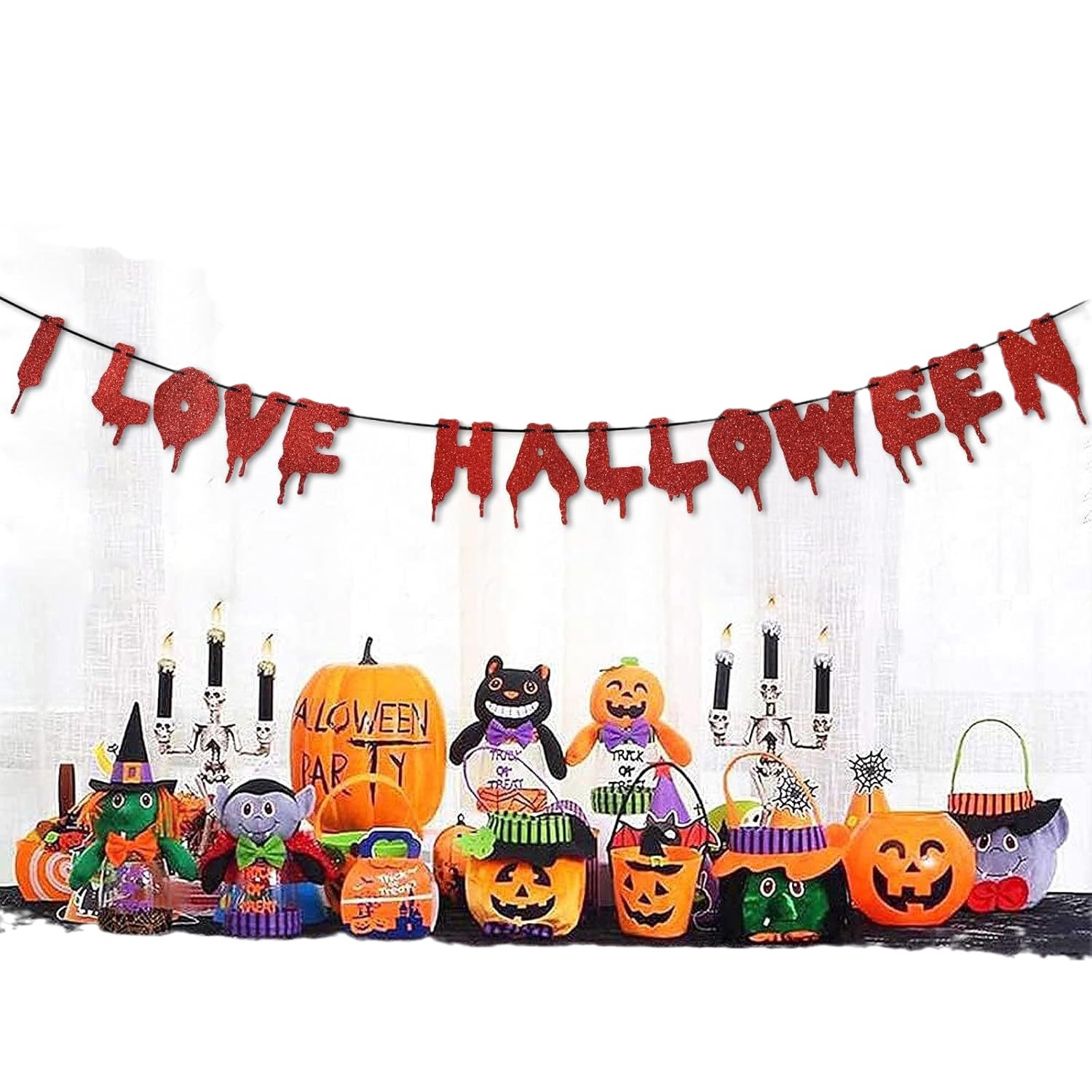 Es Frickin Bats Halloween gota de sangre estilo banner decoración de fiesta de Halloween polvo flash pull bandera