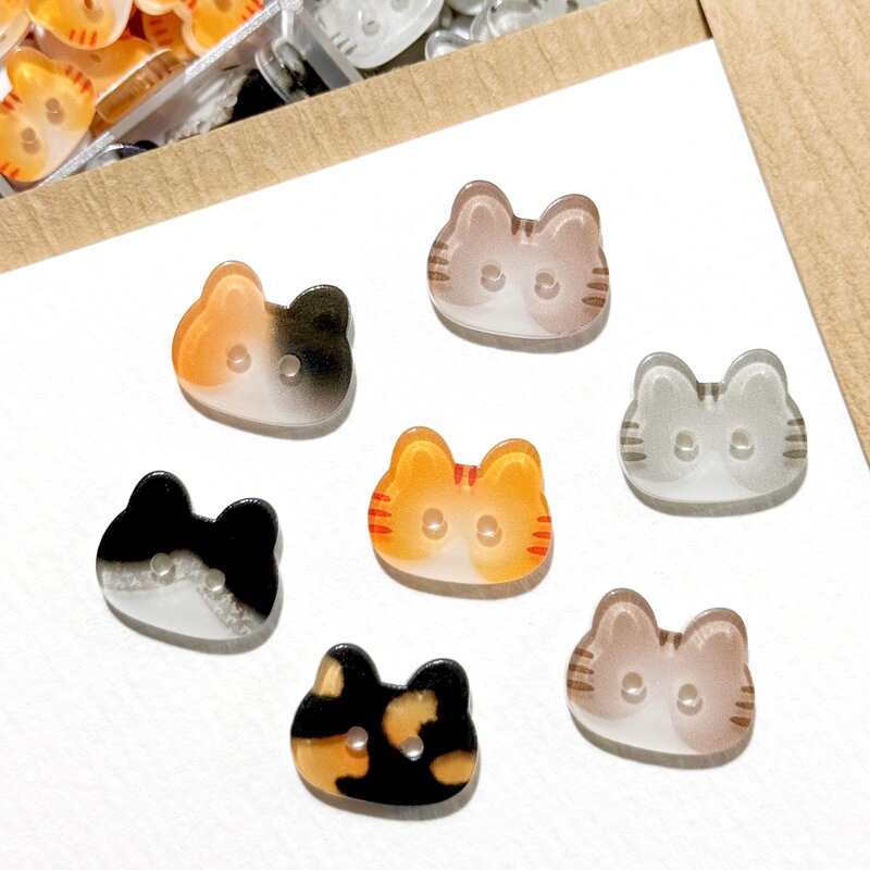 Orange Cat Tortoise Black Cat Cartoon Resin Buttons Cute Special-Shaped DIY Baby Clothes Decorations Hand-Sewn Buttons