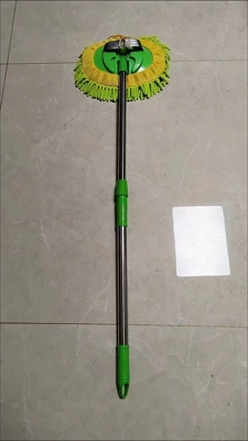 mop car wash supplies car | Car cleaning tools - green-yellow-net-two-section-rod
