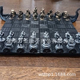 跨境维京主题复古兵人国际象棋 暗黑奇幻风棋具套装