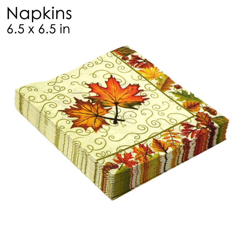 Jw In-Stock Floral Maple Leaf Texture Yellow Background Maple Leaf Nut Element Border Thanksgiving Seasonal Printed Napkins Jw In-Stock Floral Maple Leaf Texture Yellow Background Maple Leaf Nut Element Border Thanksgiving Seasonal Printed Napkins