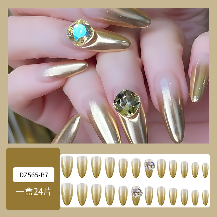 Parche de uñas postizas, uñas francesas europeas y americanas, uñas de uñas de uñas de uñas de diamantes de uso transfronterizo, productos terminados al por mayor de nails