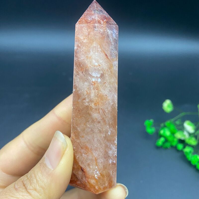 天然红胶花柱子多种小摆件水晶雕刻件桌面摆件手工雕刻件装饰 买一送一 图 4
