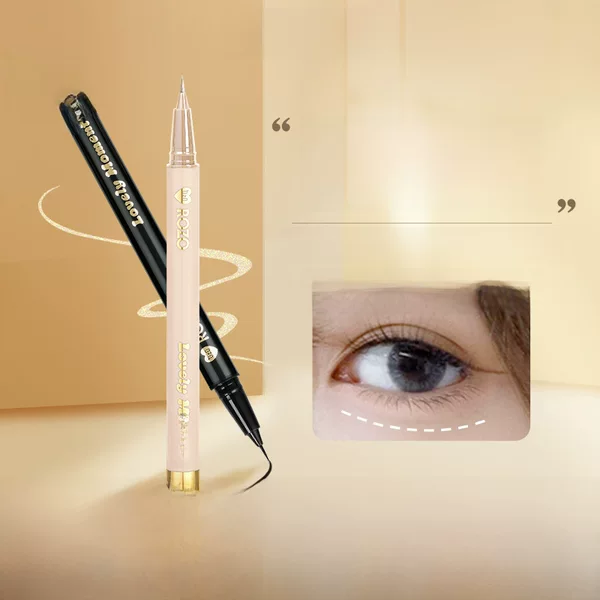 Rozo Ultra-Fine Carved Liquid Eyeliner Pen Does Not Smudge, Is Waterproof, Sweatproof, Long-Lasting, Quick-Drying, and Can Be Supported with Dropshipping