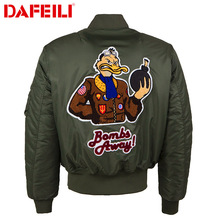 冬季古着oversized面包服宽松hiphop飞行员夹克棉服空军外套男女