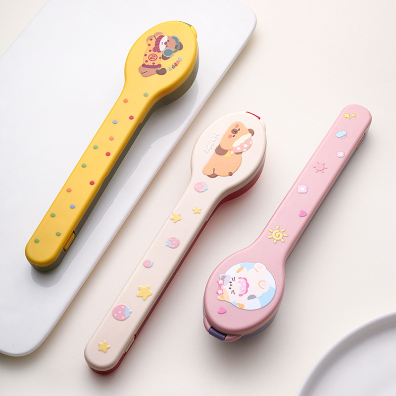 漫画ステンレス子供食器スプーン箸セットDIYクリエイティブ食器|undefined
