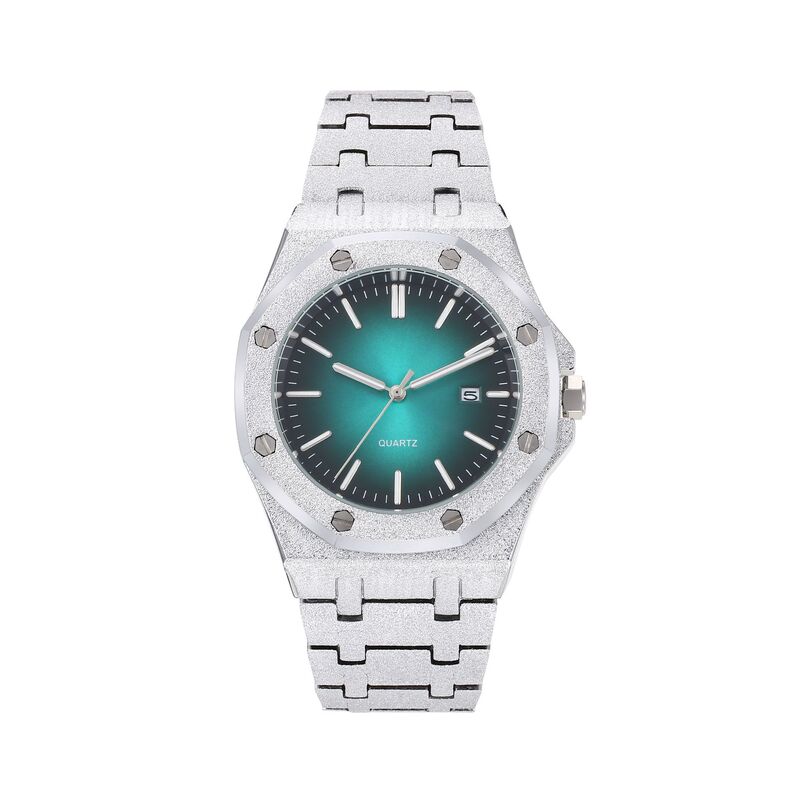 Cross-Border Tiktok Oak Series Frost Gold Watch Octagonal Dial Waterproof Luminous Frosted Quartz Watch Without Logo