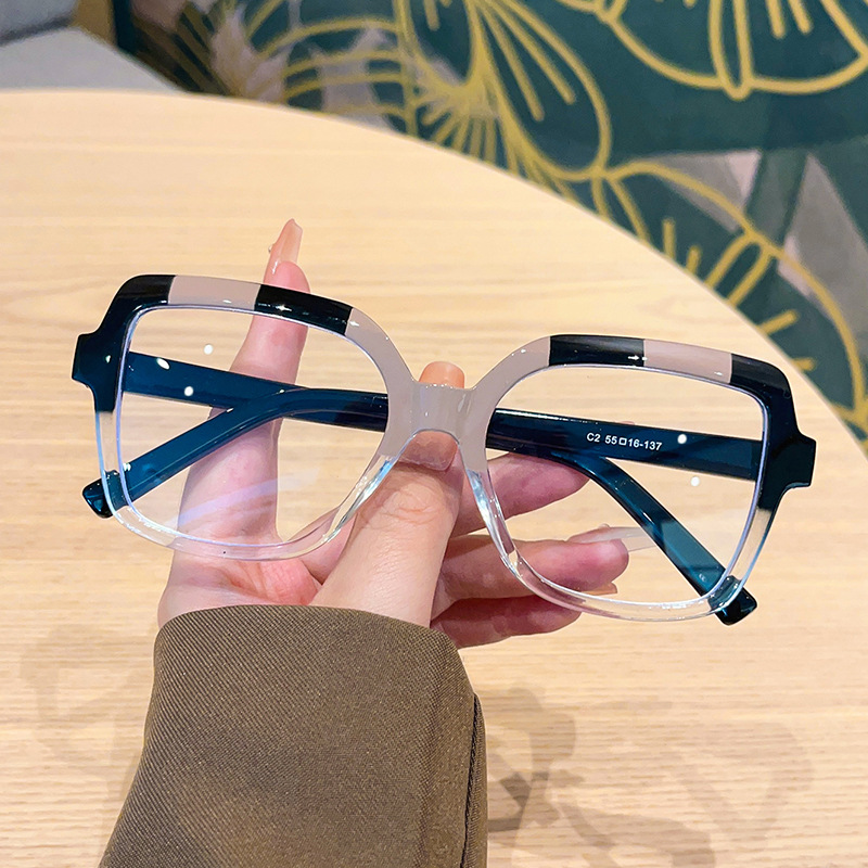 46g Weight Full Frame Glasses Structure Glasses Classification Ac Lens Material Square Glasses Style Daily Occasion Color Block, Leopard Pattern All Seasons Season Unisex Gender Simple Style Style Simple Style Color Block Leopard Ac Square Full Frame Optical Glasses 3