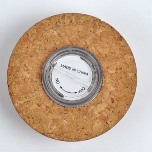 Jarrón de vidrio con bola de algas ligeras micro paisaje ecológico botella corcho con luz redonda tarro sellado de vidrio