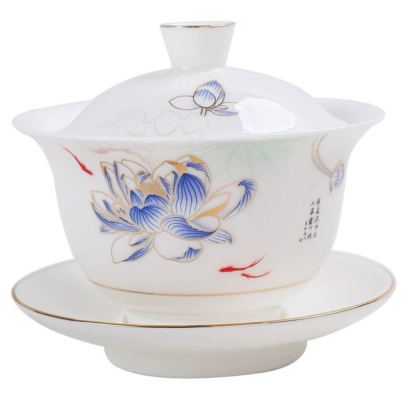 Chinese white tea, big tea set, ceramic tea cup