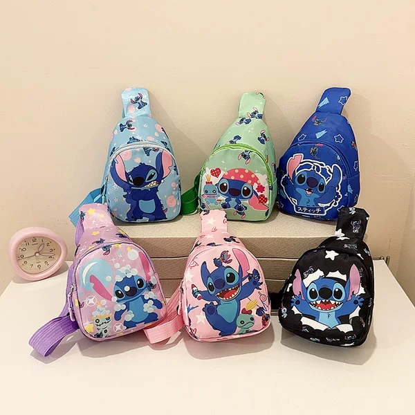 Cartoon cute single-shoulder crossbody bag, lightweight casual coin purse chest bag, versatile shoulder bag for boys and girls, new children's bag
