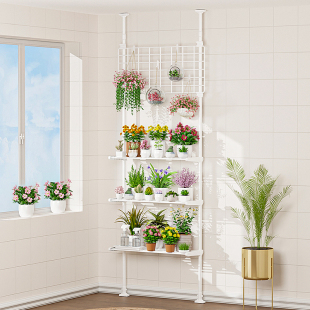 ft upright flower stand living room entrance simple landing multi-layer balcony rack hanging orchid meat indoor flower pot