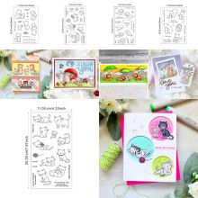 动物DIY刀模和透明印章配套cutting dies scrapbook 蚀刻刀模手账