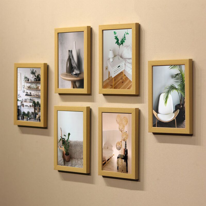 Photo Wall Decoration, No-Drill Picture Frame Wall Hanging Combination, Photo Printing, Personalized Living Room Sofa Background Wall Wholesale