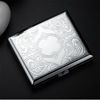 Gui Pai cigarette box white ice surface bright chromium rich and rich flowers can be installed with 18 without cigarette lighter metallic personality portable men's tide