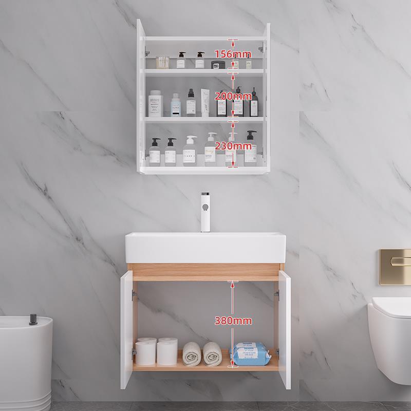 50cm pequeño apartamento lavabo gabinete combinación de cerámica lavabo integrado lavabo mueble de baño mesa de lavado