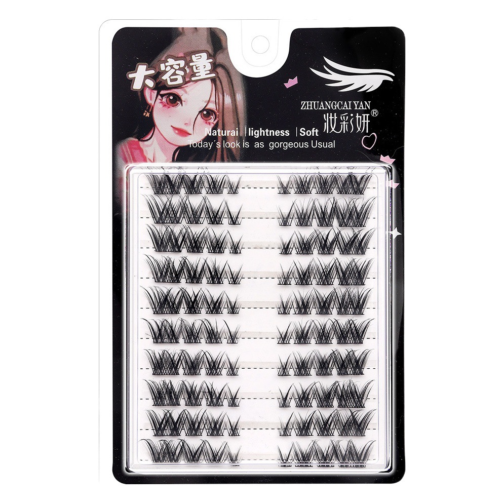 Serie de zorro dividido pestañas postizas voladoras oblicuas luz cola de ojo europea y americana alargada diablo grueso dibujos animados mezclado sangre Fox ojo pestañas