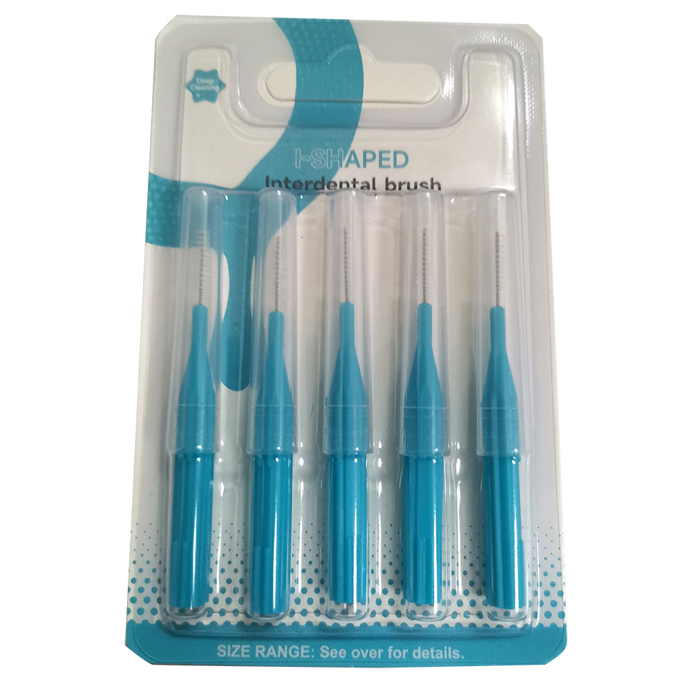 Cepillo interdental en forma de L cepillo interdental cuidado de ortodoncia cerdas suaves limpieza desechable espacio de la ranura cepillo interdental en forma de 7