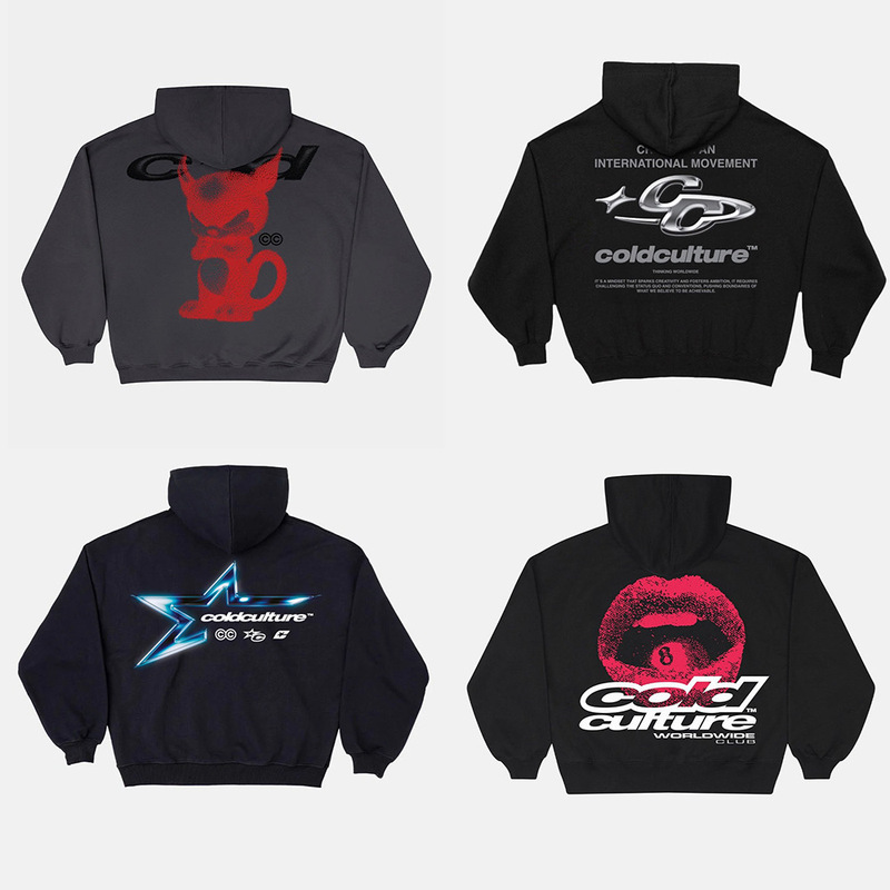 Coldcu 26 Trendy Brand Cross-Border Hoodies Loose Pure Cotton Boxy Short Style Unisex Long-Sleeve Hooded Sweatshirt Coldcu 26 Trendy Brand Cross-Border Hoodies Loose Pure Cotton Boxy Short Style Unisex Long-Sleeve Hooded Sweatshirt