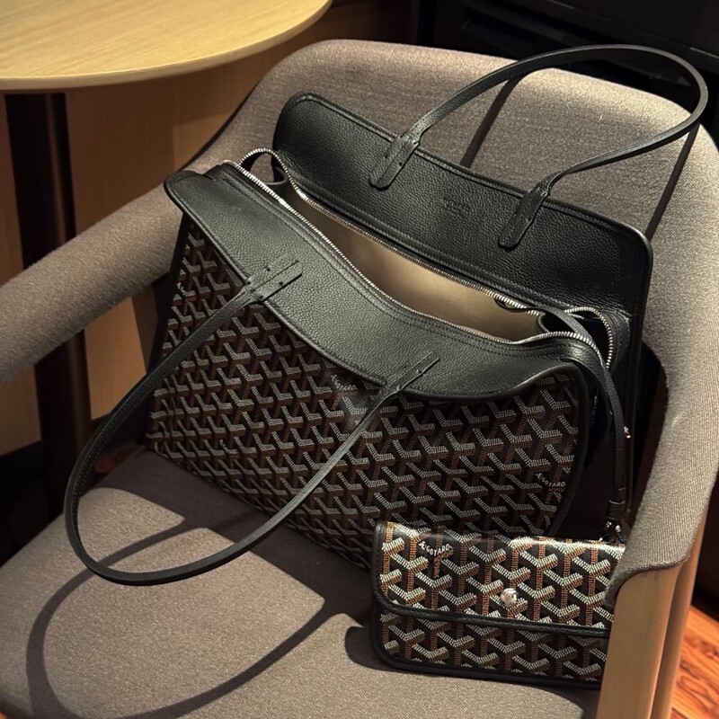 Goyard Hardy Dog ​​Tooth Bag Mommy Bag Commuter Tote Bag Travel Briefcase Boarding Bag Shoulder Handbag