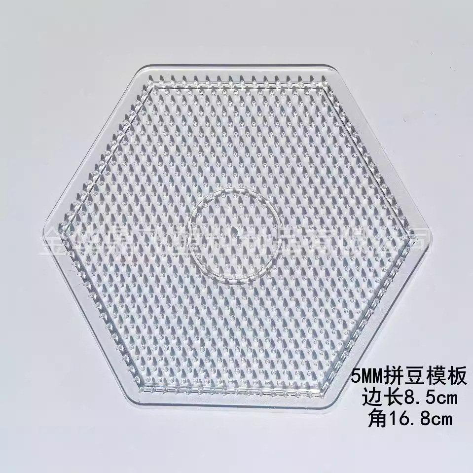 Amazon Venta caliente 5mm pinduodou plantilla hexagonal grande DIY pinduodou plantilla transparente fábrica en stock al por mayor