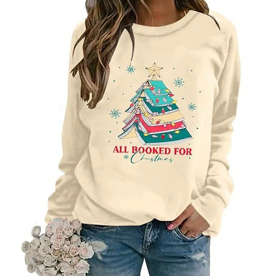 New Women's Christmas Sweatshirt Christmas Tree Pattern Long Sleeve Shirt Holiday Party Pullover Christmas Sweatshirt for Women New Women's Christmas Sweatshirt Christmas Tree Pattern Long Sleeve Shirt Holiday Party Pullover Christmas Sweatshirt for Women