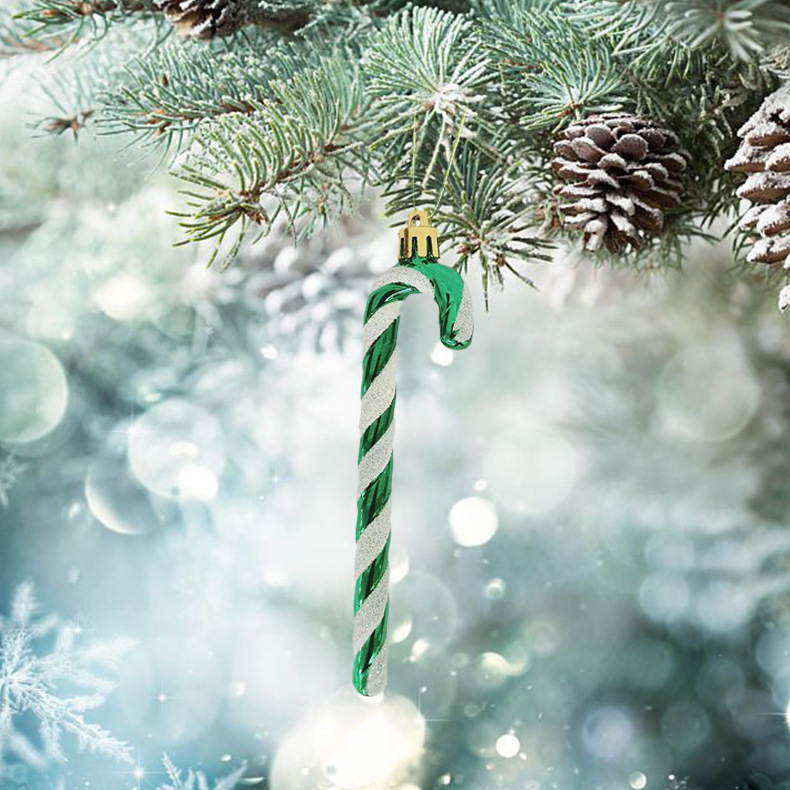 Muletas de Navidad transfronterizas colgantes 13cm muletas colgantes pintados decoración del árbol de Navidad colgantes decoración de Navidad al por mayor