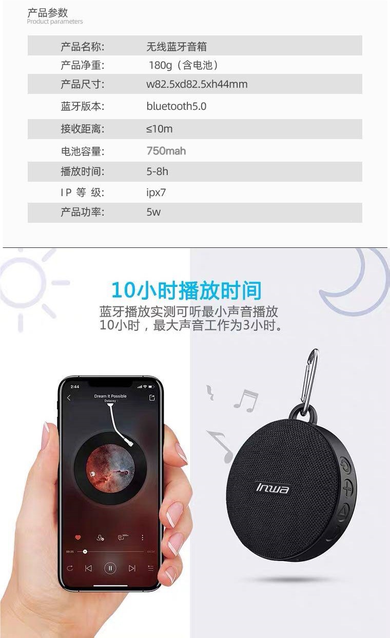 Portable Outdoor Sports Audio Bluetooth Mountain Bike Cycling Electric Motorcycle Subwoofer Waterproof Speaker