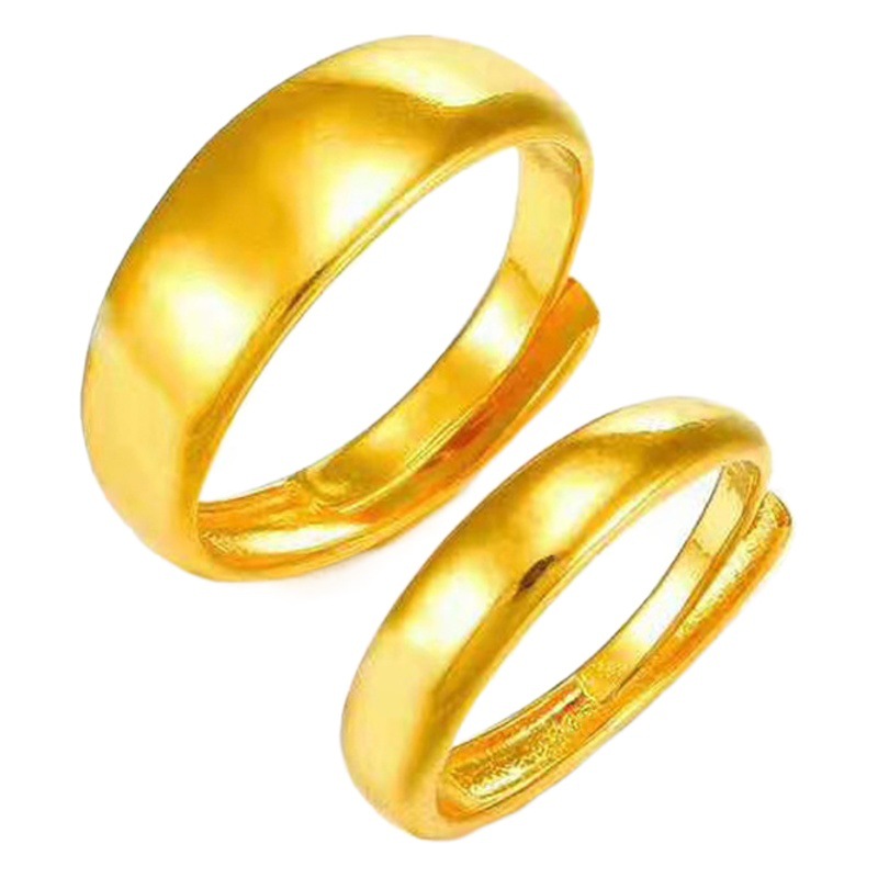 Vietnam Shajin Meteor Shower Pair Ring Brass Gold Plated Gipsophila Ring Couple Fashion Ring Live Supply