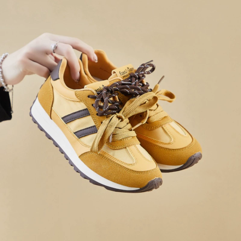 Корейская версия обуви Agan женский прилив 2024 новый осенний рост толстого дна бег спортивная повседневная обувь