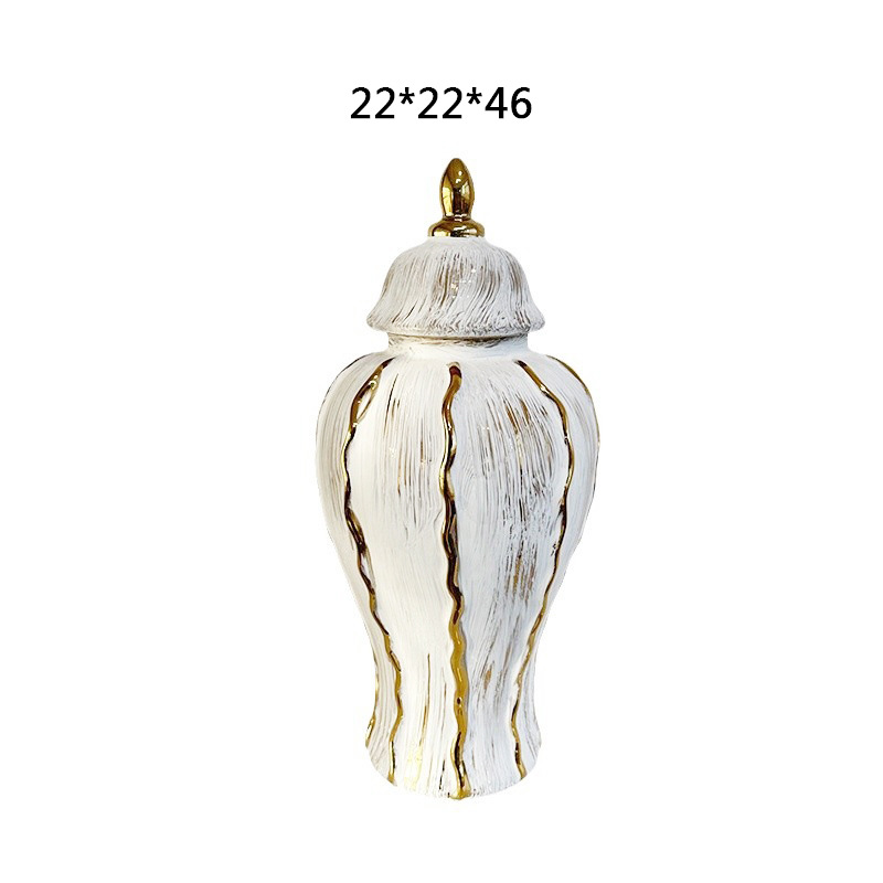 Retro antiguo hacer vieja luz de lujo galvanizado en oro cerámica pintada a mano en blanco y negro laca rayas generales sala de modelo de hotel