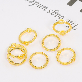 �~�18K���ֱ�״���A�h�^��Ȧ 14K����ɫ�p���黨Ȧ DIY���