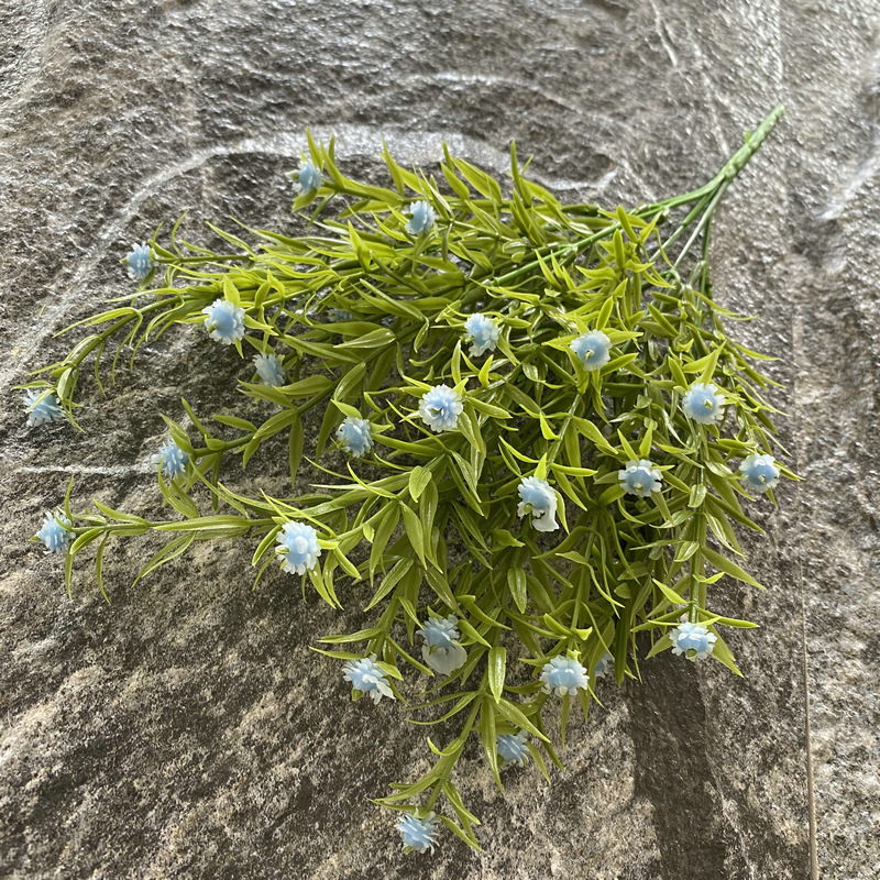 Simulación de 5 hornos de hierba de agua lleno de estrellas de mano pequeña boda centro comercial decoración colgante de pared de plástico de planta de simulación