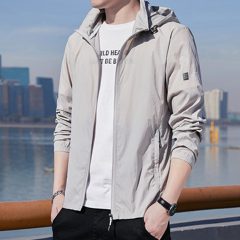 Summer ice silk sun protection clothing men's ultra-thin breathable UV protection women's skin clothing outdoor fishing sun protection clothing coat