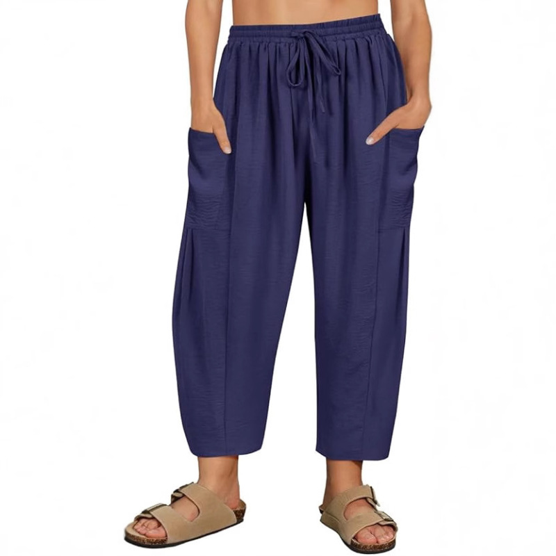 2025 Amazon TEMU European and American plus size Women's Loose Waist Pleated High Waist Wide Leg Loose Harlan Cotton and Linen Pants 2025 Amazon TEMU European and American plus size Women's Loose Waist Pleated High Waist Wide Leg Loose Harlan Cotton and Linen Pants