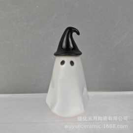 跨境新品万圣节陶瓷雕像摆件装饰可爱派对幽灵系列幽灵家居装饰