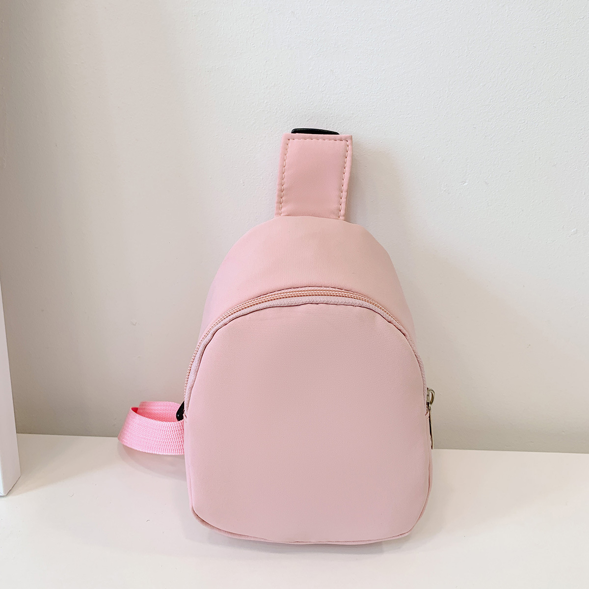 Foreign Trade Children's Bag, Children's Chest Bag, Solid Color Nylon Ultra-Light Small Bag, Kindergarten Baby Single Shoulder Crossbody Bag