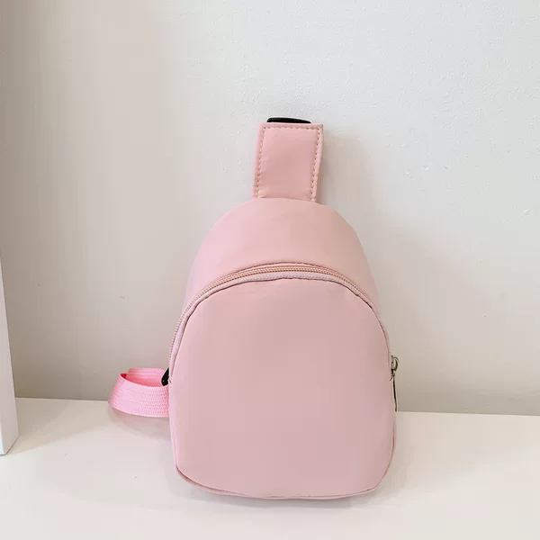 Foreign Trade Children's Bag, Children's Chest Bag, Solid Color Nylon Ultra-Light Small Bag, Kindergarten Baby Single Shoulder Crossbody Bag