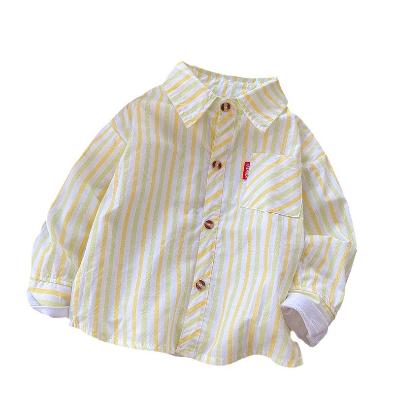Camisas de mangas largas para niños primavera y otoño 2025 nueva ropa de otoño para hombres camisa cardigan de otoño abrigo delgado