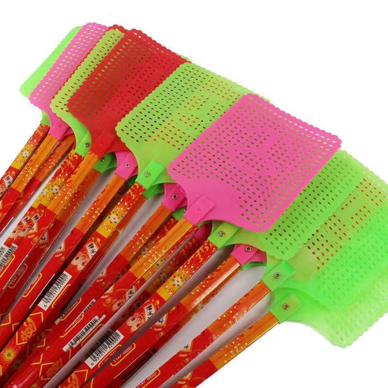 In stock plastic cooked plastic fly swatter bamboo pole with long handle mosquito swatter household double-sided fly swatter wholesale In stock plastic cooked plastic fly swatter bamboo pole with long handle mosquito swatter household double-sided fly swatter wholesale