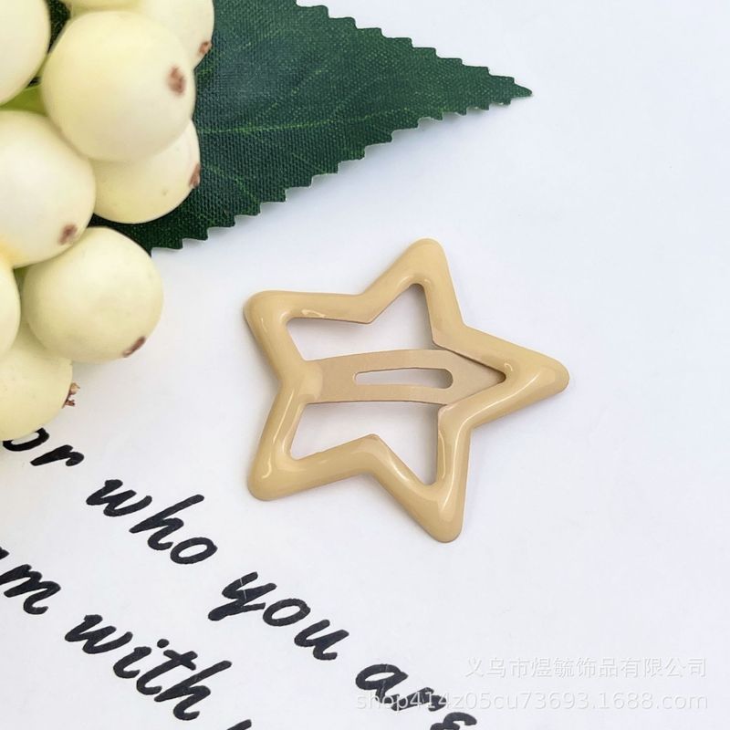 糖果色滴油星星发夹儿童五角星夹子BB夹碎发刘海夹手工发卡批发|undefined