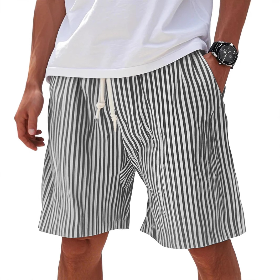 European and American Cross-Border 2025 New Casual Shorts Coconut Tree 3D Printed Hawaiian Men's Beach Pants Cross-Border Hot Style